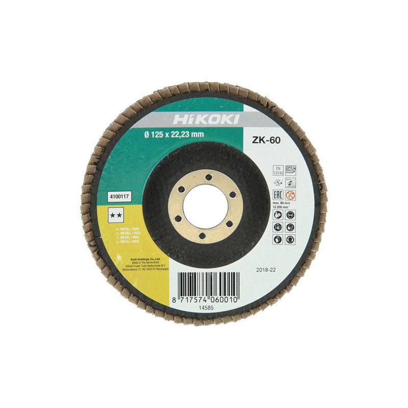 Disque à lamelles grain 60 HIKOKI 4100117 Ø125 pour inox Hikoki