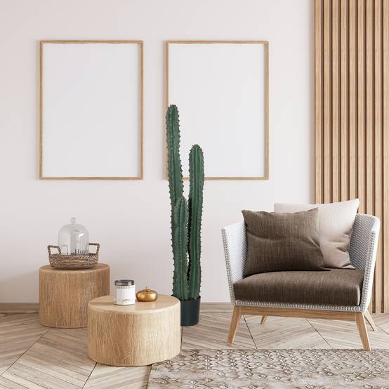 Cactus artificiel grand réalisme plante artificielle grande taille dim. Ø 18 x 120H cm vert - Image 4