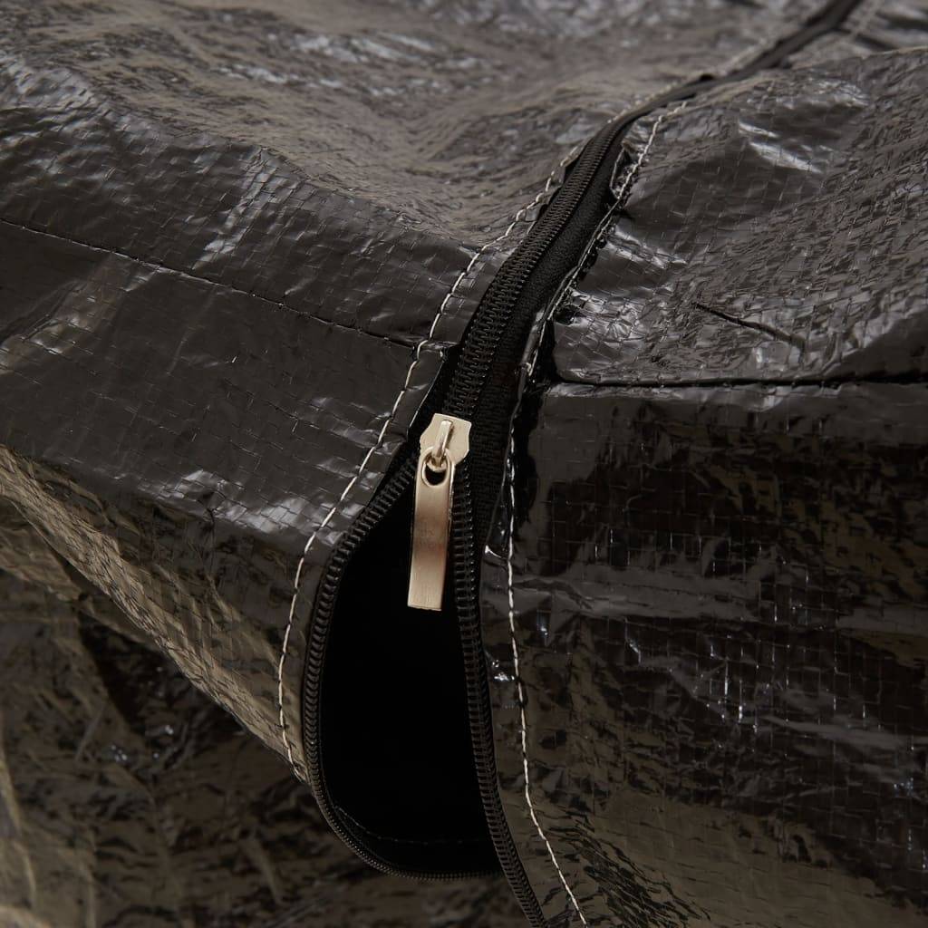 Sac de rangement sapin de Noël polyéthylène noir 150 x 75 x 75 cm - PANGIVO - Image 6