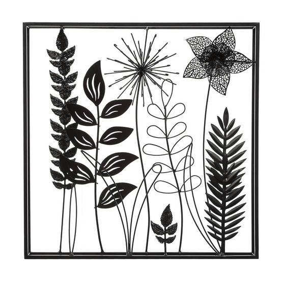 Atmosphera - Déco murale "Feuilles" métal 40x40cm - Atmosphera Créateur d'intérieur - Image 1