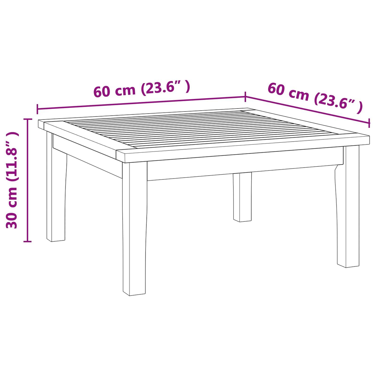Vidaxl - Table de Jardin Marron Bois de teck massif vidaXL 42006400 - Image 3