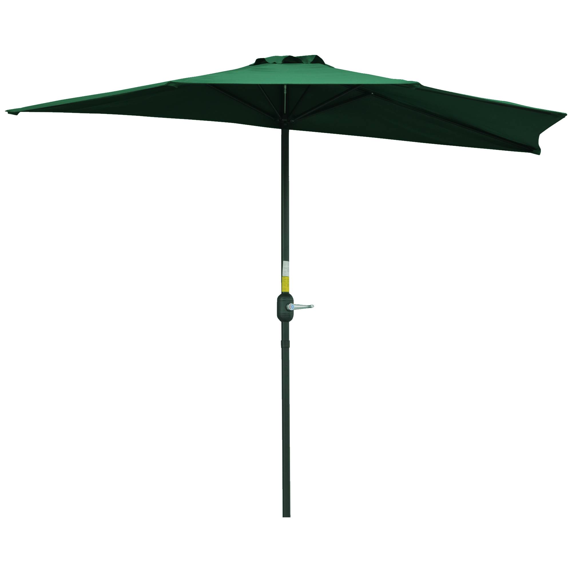Maison Chic - Demi parasol, parasol de balcon 5 entretoises métal cheminée incluse - 293x150x249cm Vert fr57