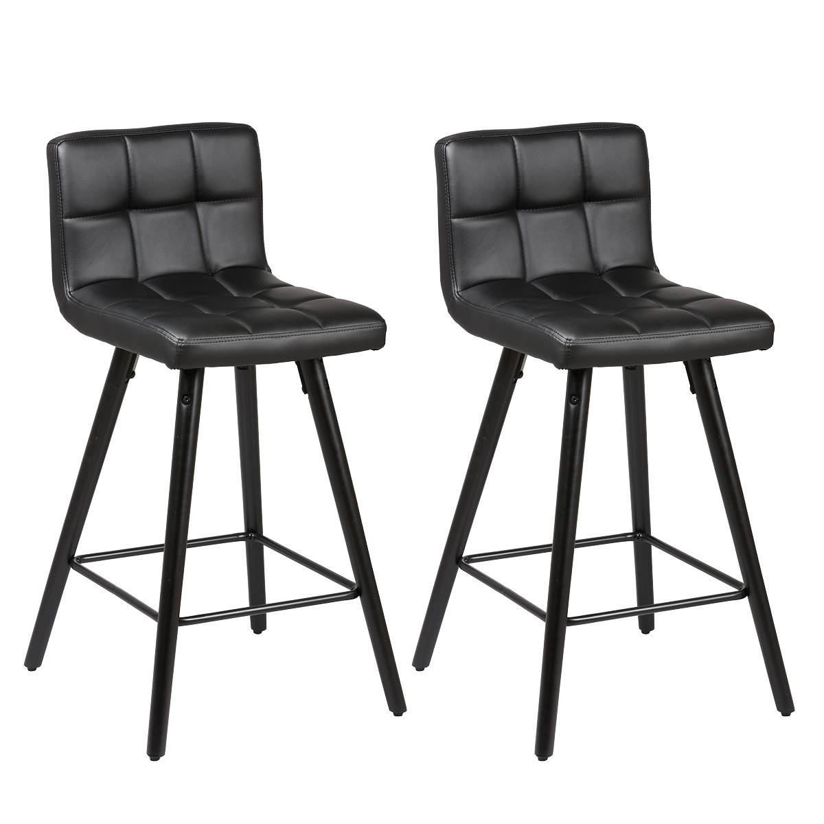 Lot de 2 Tabourets Noirs - SOREN - Image 1
