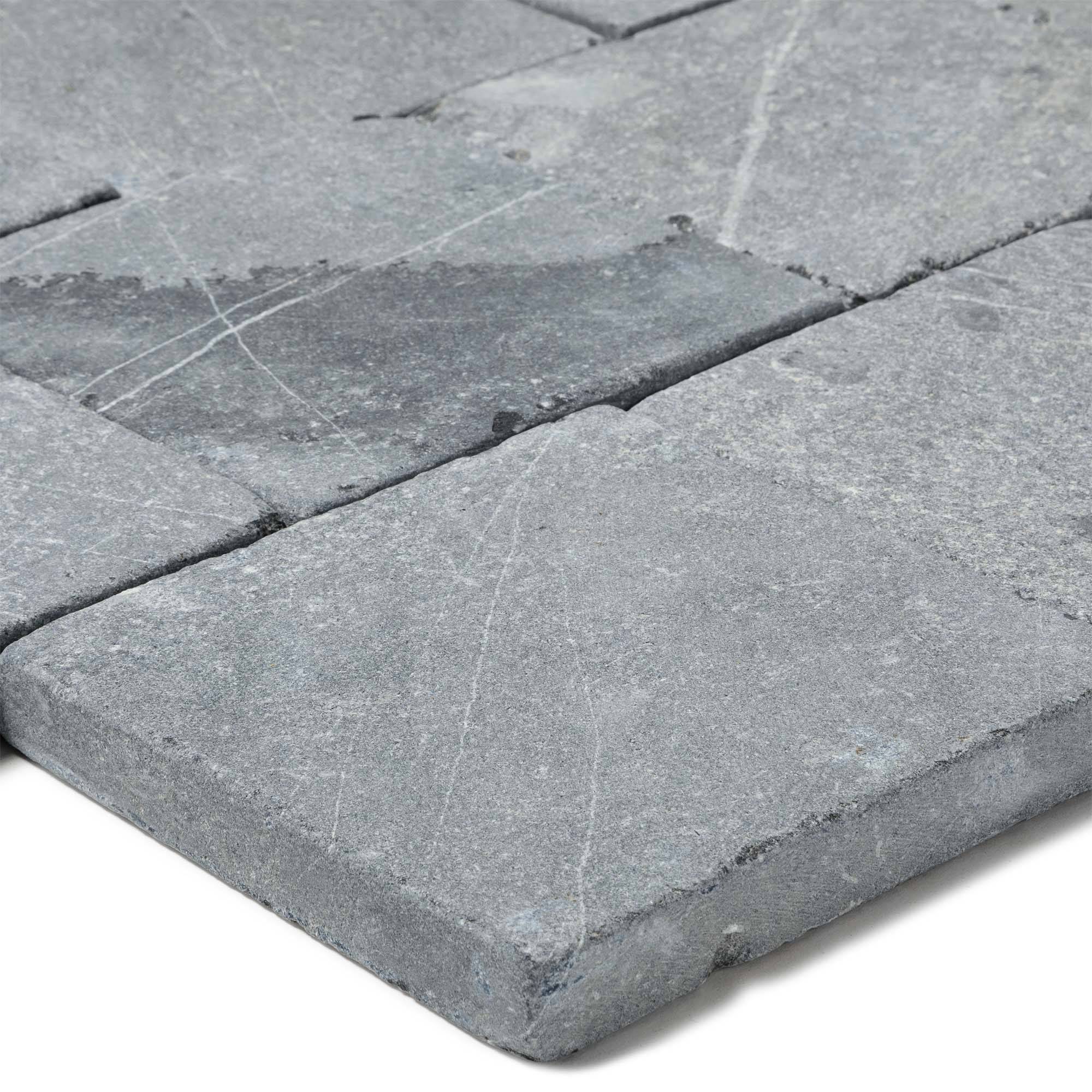 Pavé Pierre Bleue du Vietnam 15x15x2 cm (vendu au m² - 45 pavés/m²) - RO'MA NATURE - Image 3