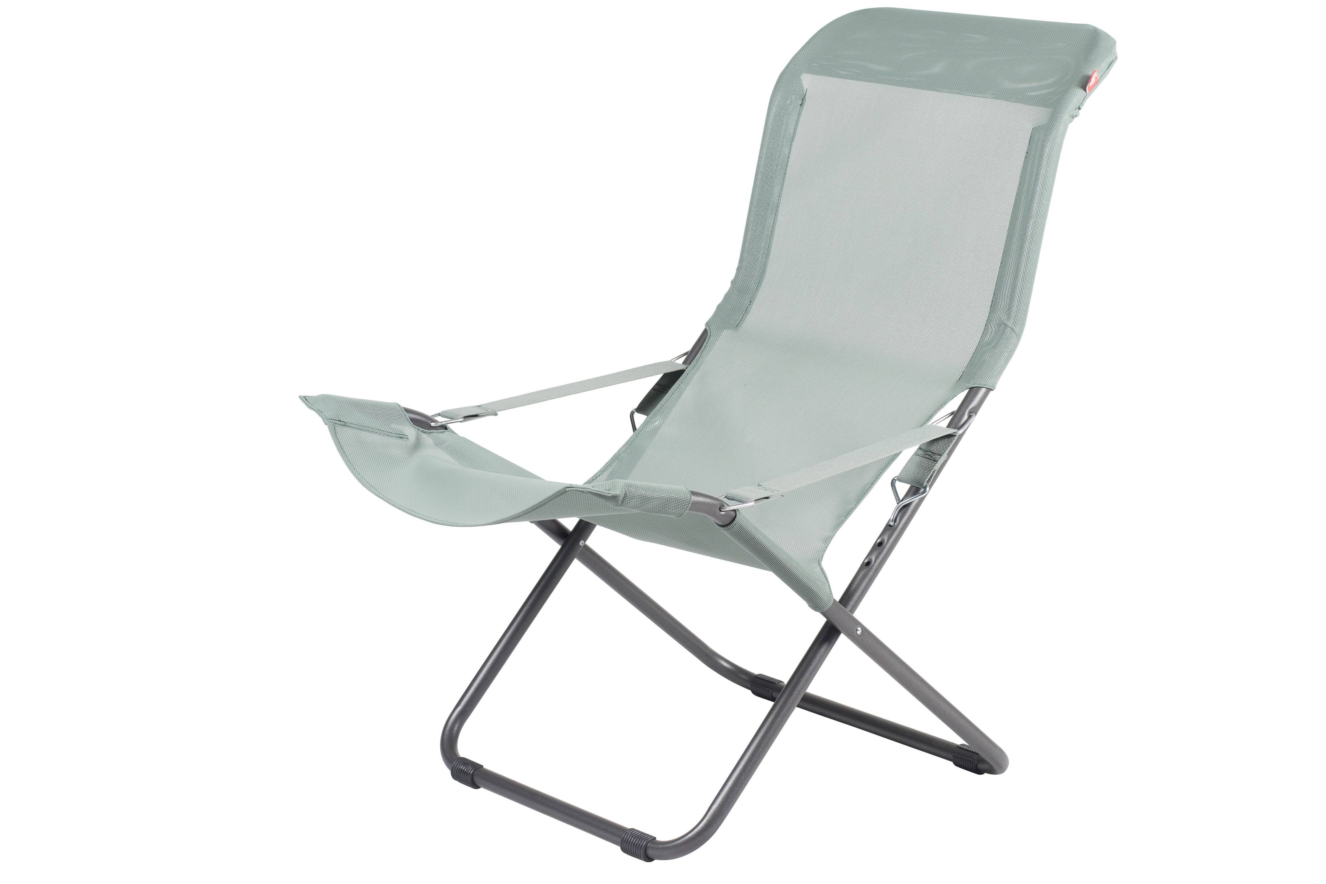 Fiam - Fauteuil FIESTA Aluminium ANTHRACITE Texfil VERT SAUGE 84/98x61x88/105 cm FIAM - Image 1