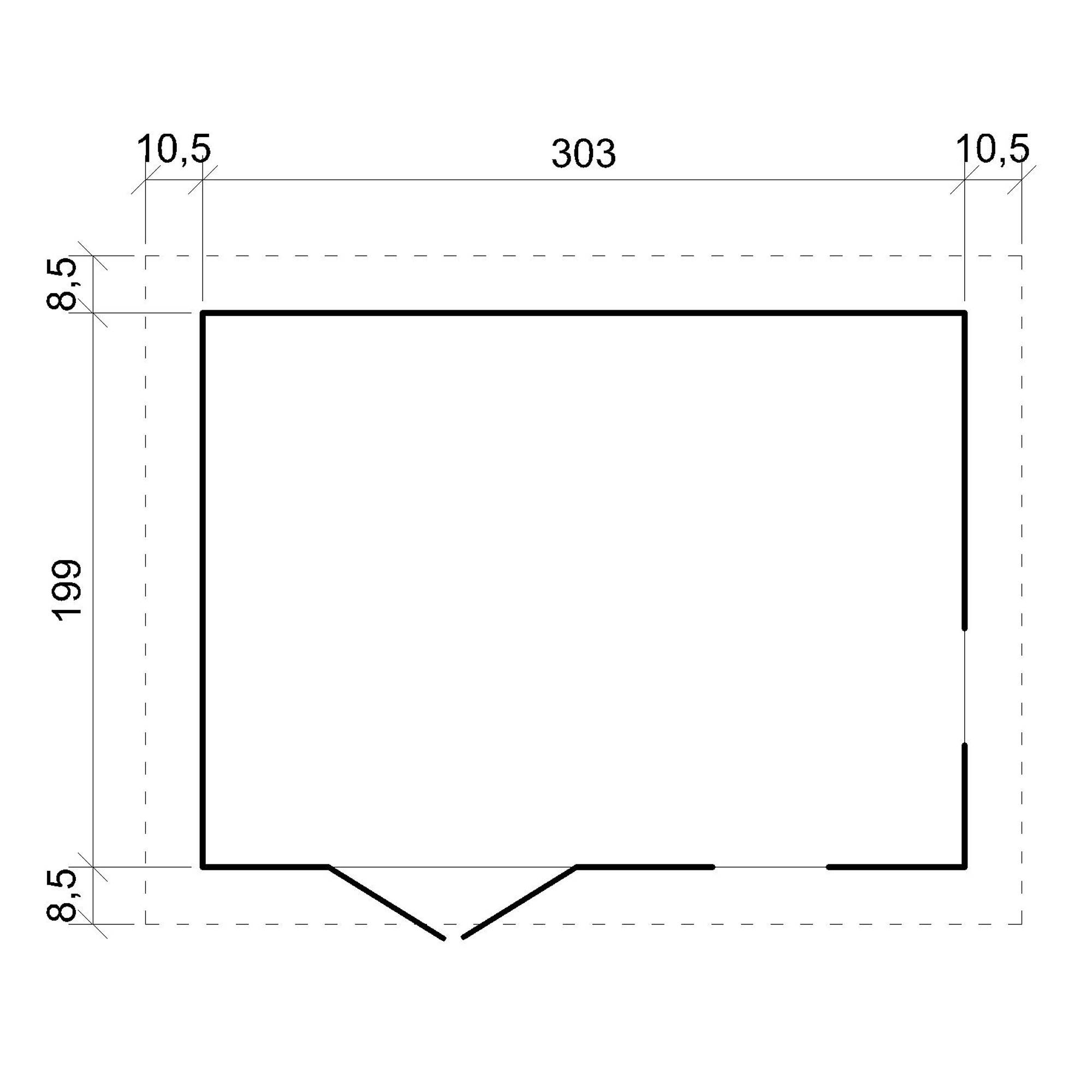 Timbela - Abri de Jardin en Bois Naturel H226x324x216 cm/6 m² - Stockage extérieur avec fenêtres - 17 mm d’épaisseur - Timbela M334 - Image 7
