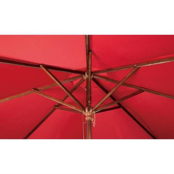 Boléro - Parasol de Terrasse Professionnel Rouge à Poulie de 2,5 m - Bolero - Image 2