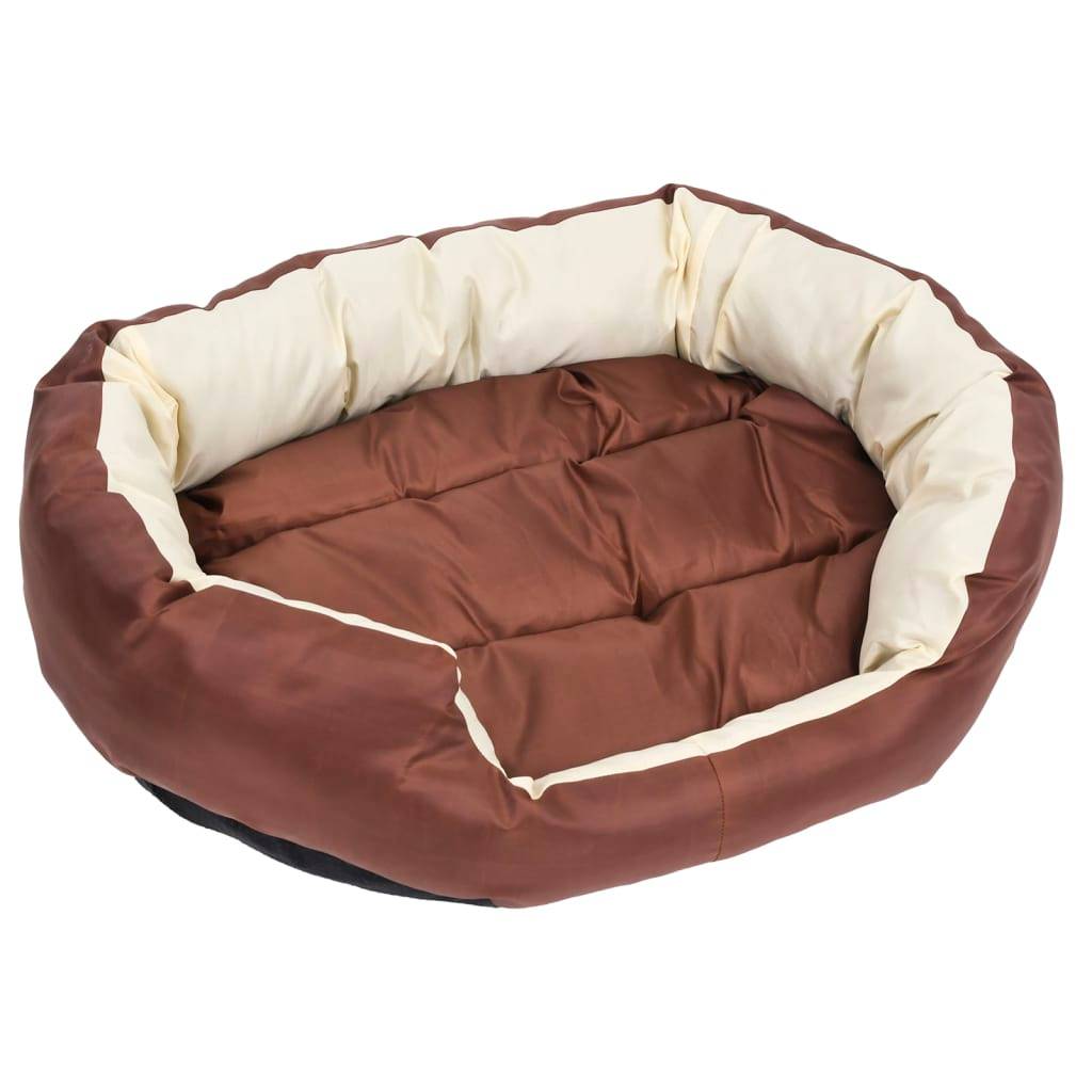 Vidaxl - Coussin réversible lavable de chien Marron et crème 85x70x20 cm vidaXL 171212 - Imagen 8