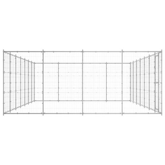 Niche bois acier argent 770 x 440 x 180 cm - Prolenta premium p3586.1 - Image 3