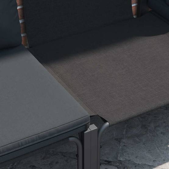 Salon de Jardin Confortable 8 Pièces en Acier Modulable Pour Patio Anthracite – ComfortXL Outdoor Living - Image 6