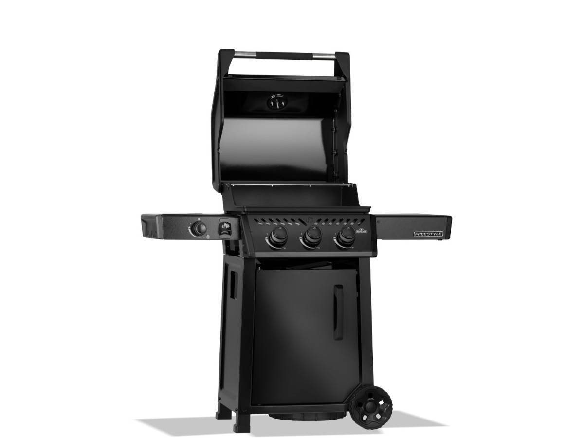 Napoleon - Barbecue gaz Freestyle 365 noir 3 brûleurs et 1 réchaud latéral + Plateau charbon - Napoléon - Image 3