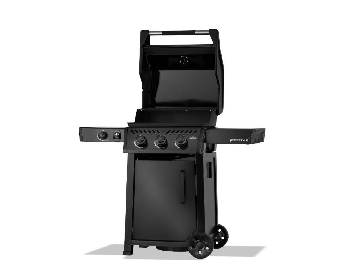 Napoleon - Barbecue gaz Freestyle 365 noir 3 brûleurs et 1 réchaud latéral + Plateau charbon - Napoléon - Image 9