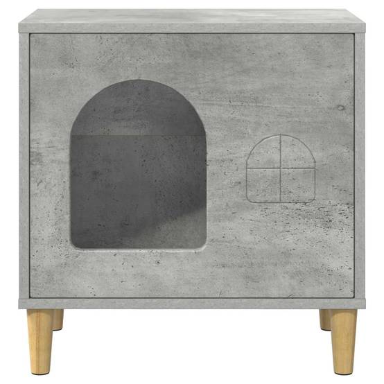 Abri Chat Intérieur Effet Béton Gris 52cm pour Chat Industriel Solide - ComfortXL Outdoor Living - Image 5