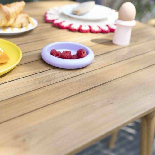 Wilsa Garden - Table de jardin carrée 2/4p en teck massif NAPLES - Image 5