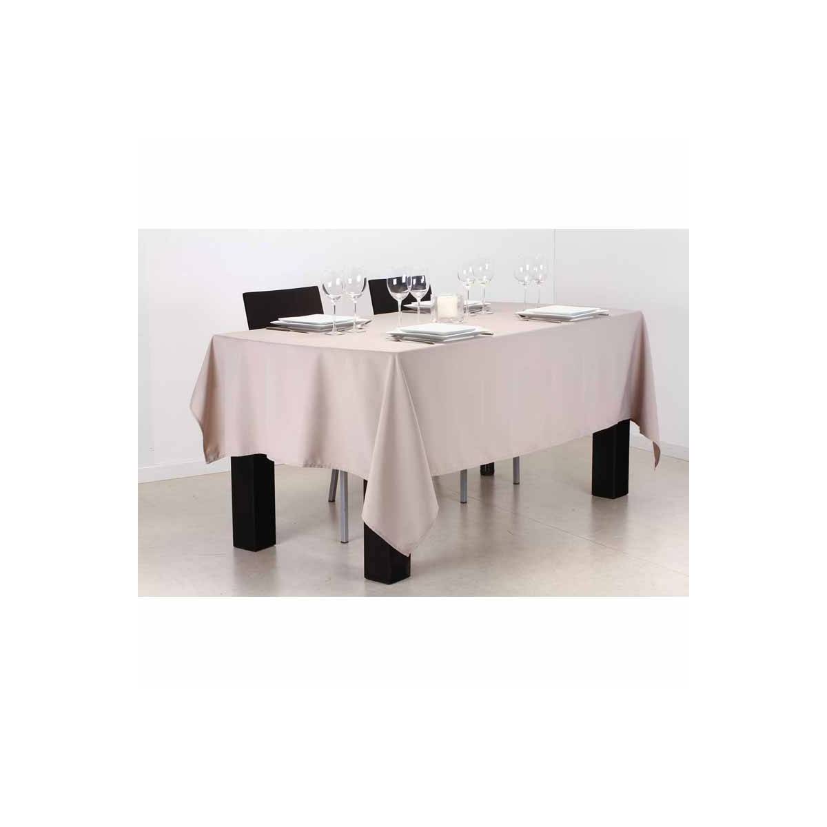 Nappe anti-taches Beige Lin 140 x 240 cm - Imagen 4
