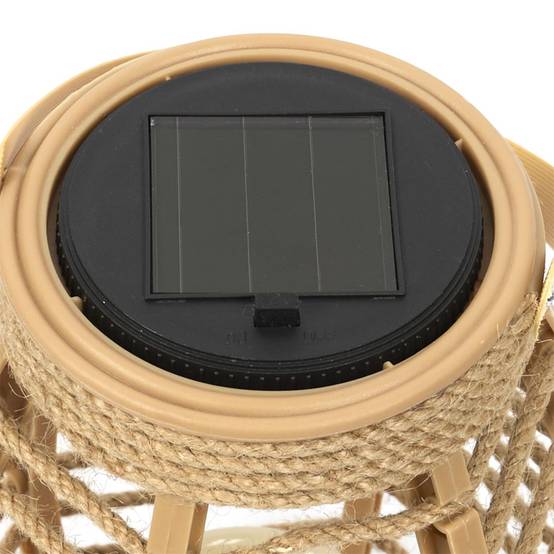 The Home Deco Factory - Lanterne Solaire "Bougie LED" 26cm Beige - Image 2