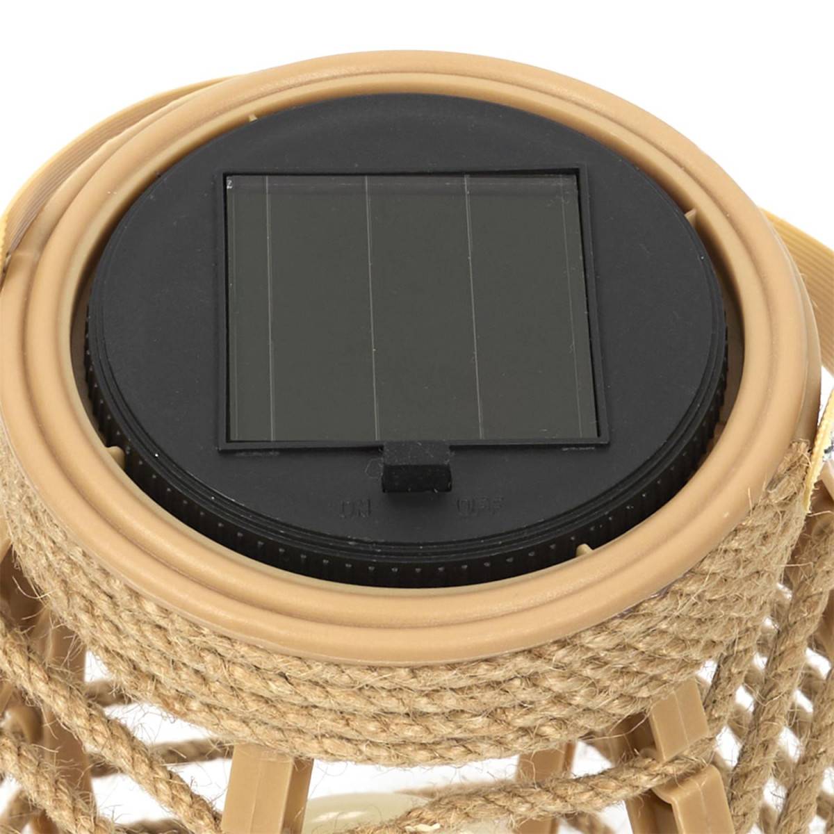 The Home Deco Factory - Lanterne Solaire "Bougie LED" 26cm Beige - Image 2