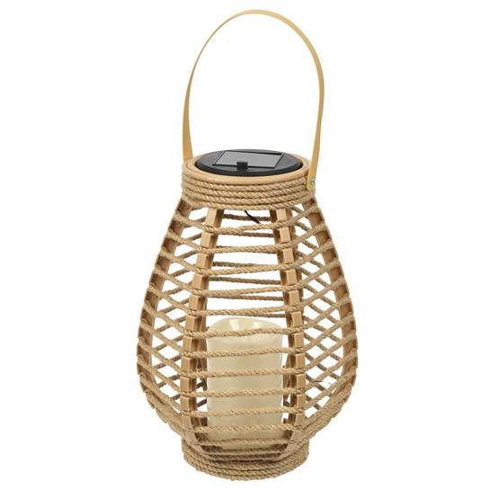 The Home Deco Factory - Lanterne Solaire "Bougie LED" 26cm Beige - Image 1