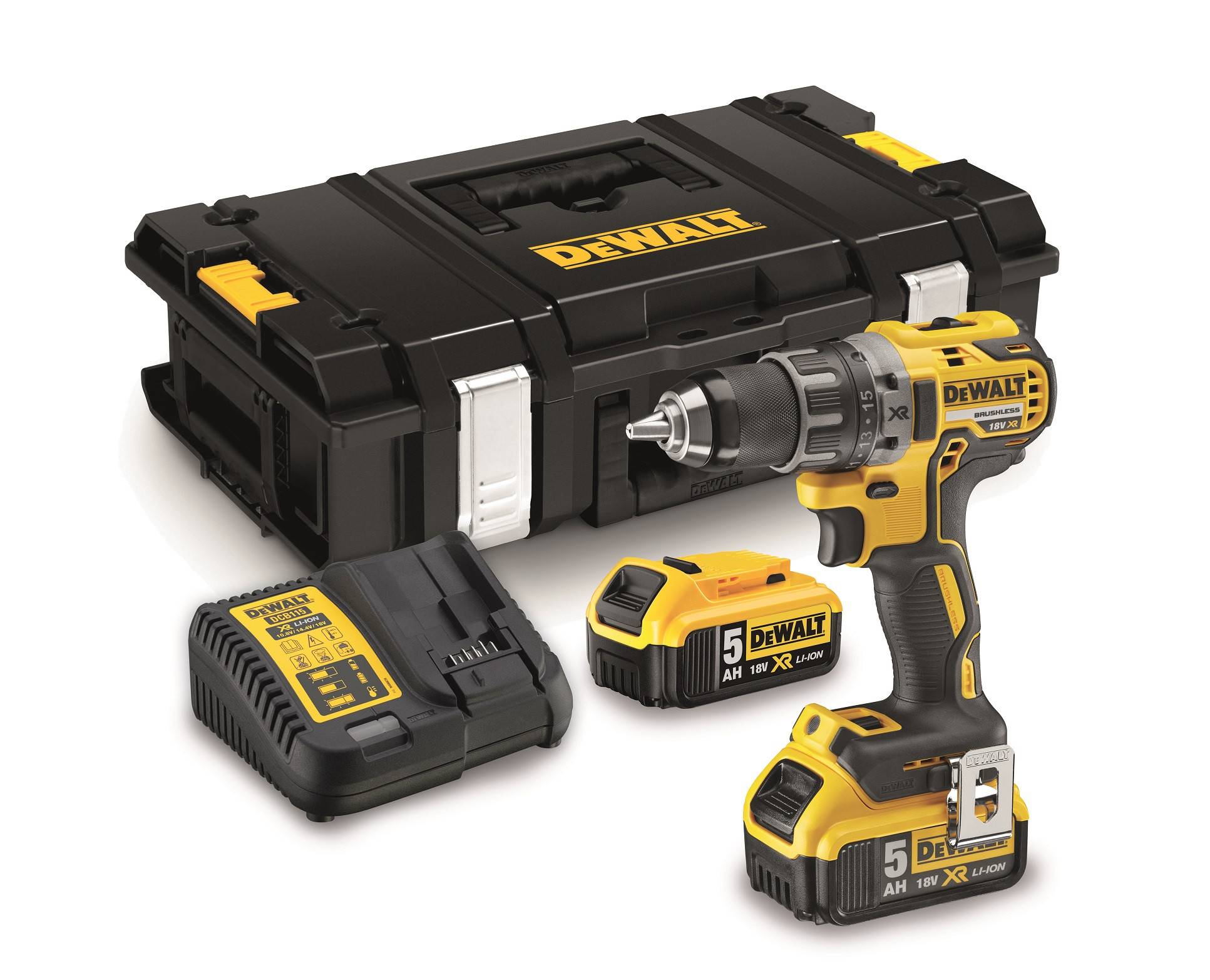 Dewalt - Perceuse visseuse 18V XR + 2 batteries 5Ah + chargeur + coffret TSTAK - DEWALT - DCD791P2-QW - Imagen 1