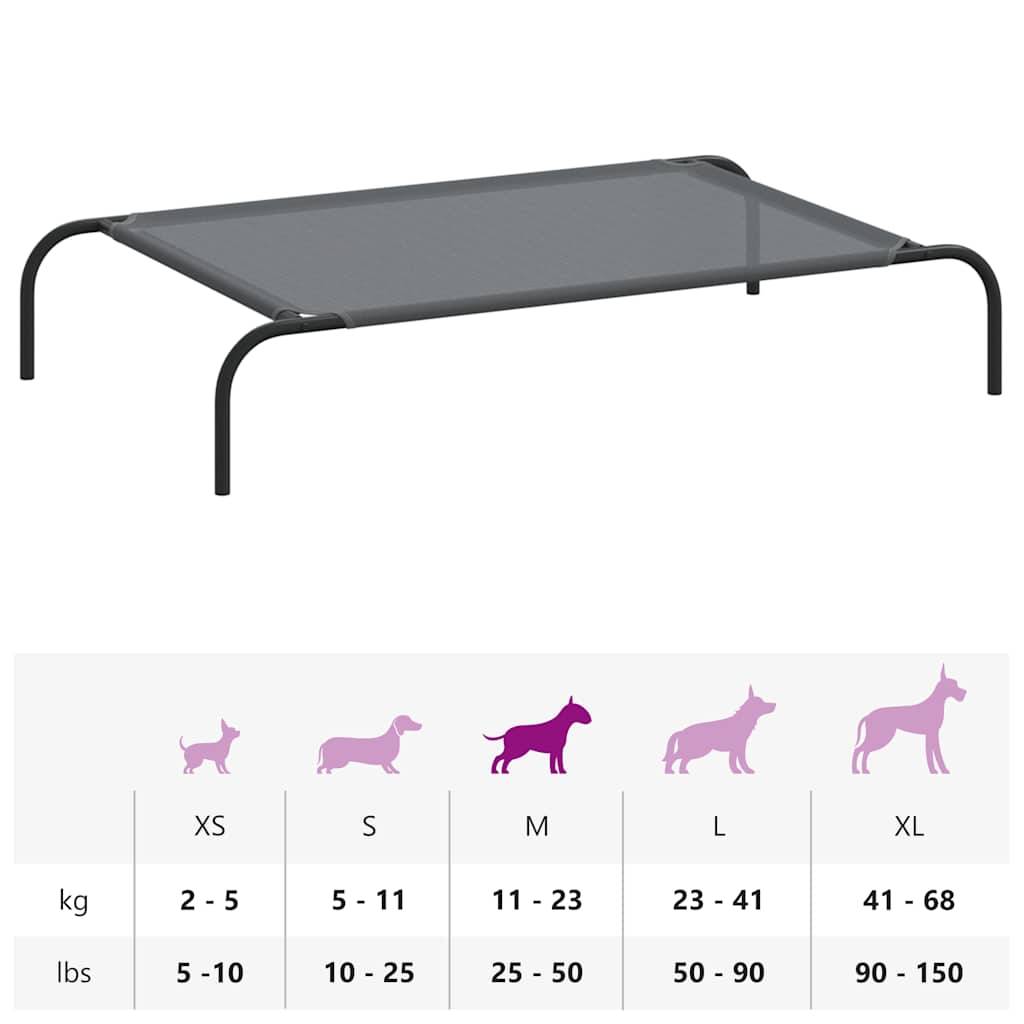 Lit pour chien surélevé textilène respirant pour intérieur extérieur Gris 110x65cm – ComfortXL Pet Living - Image 9