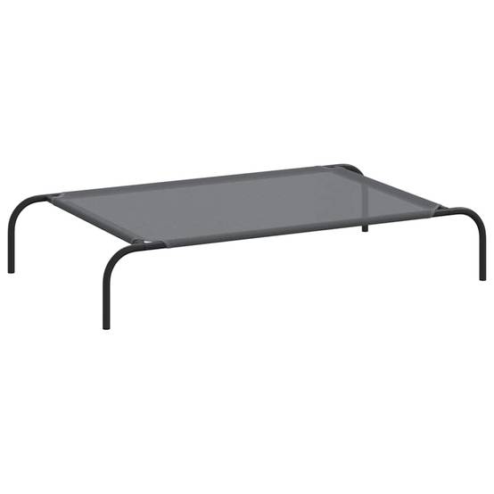 Lit pour chien surélevé textilène respirant pour intérieur extérieur Gris 110x65cm – ComfortXL Pet Living - Image 2