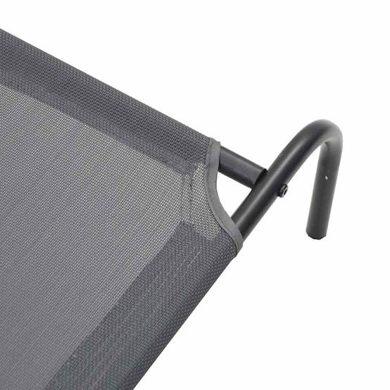 Lit pour chien surélevé textilène respirant pour intérieur extérieur Gris 110x65cm – ComfortXL Pet Living - Image 7