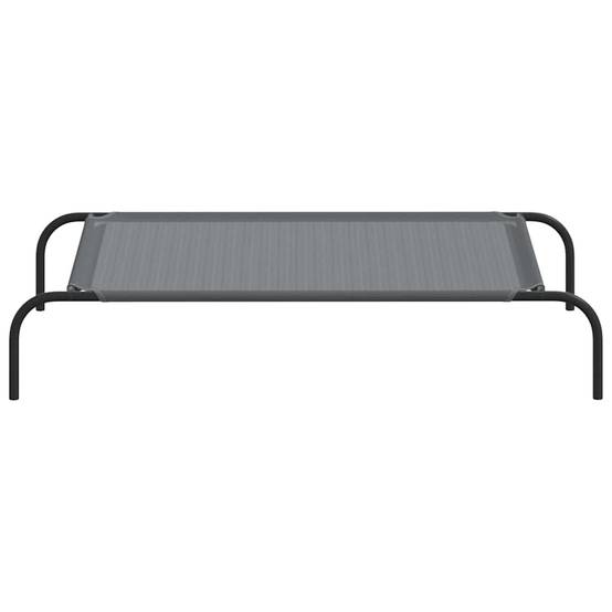 Lit pour chien surélevé textilène respirant pour intérieur extérieur Gris 110x65cm – ComfortXL Pet Living - Image 4