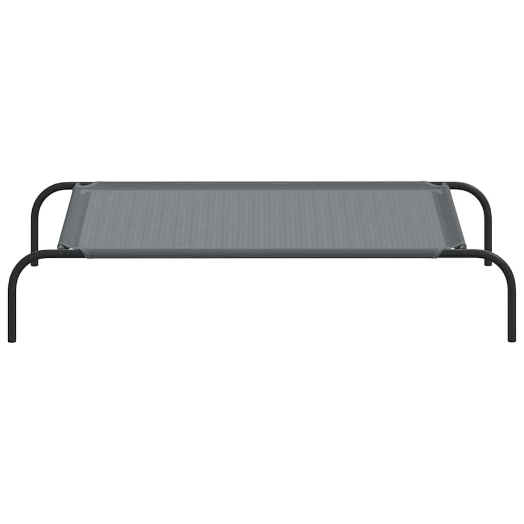 Lit pour chien surélevé textilène respirant pour intérieur extérieur Gris 110x65cm – ComfortXL Pet Living - Image 4