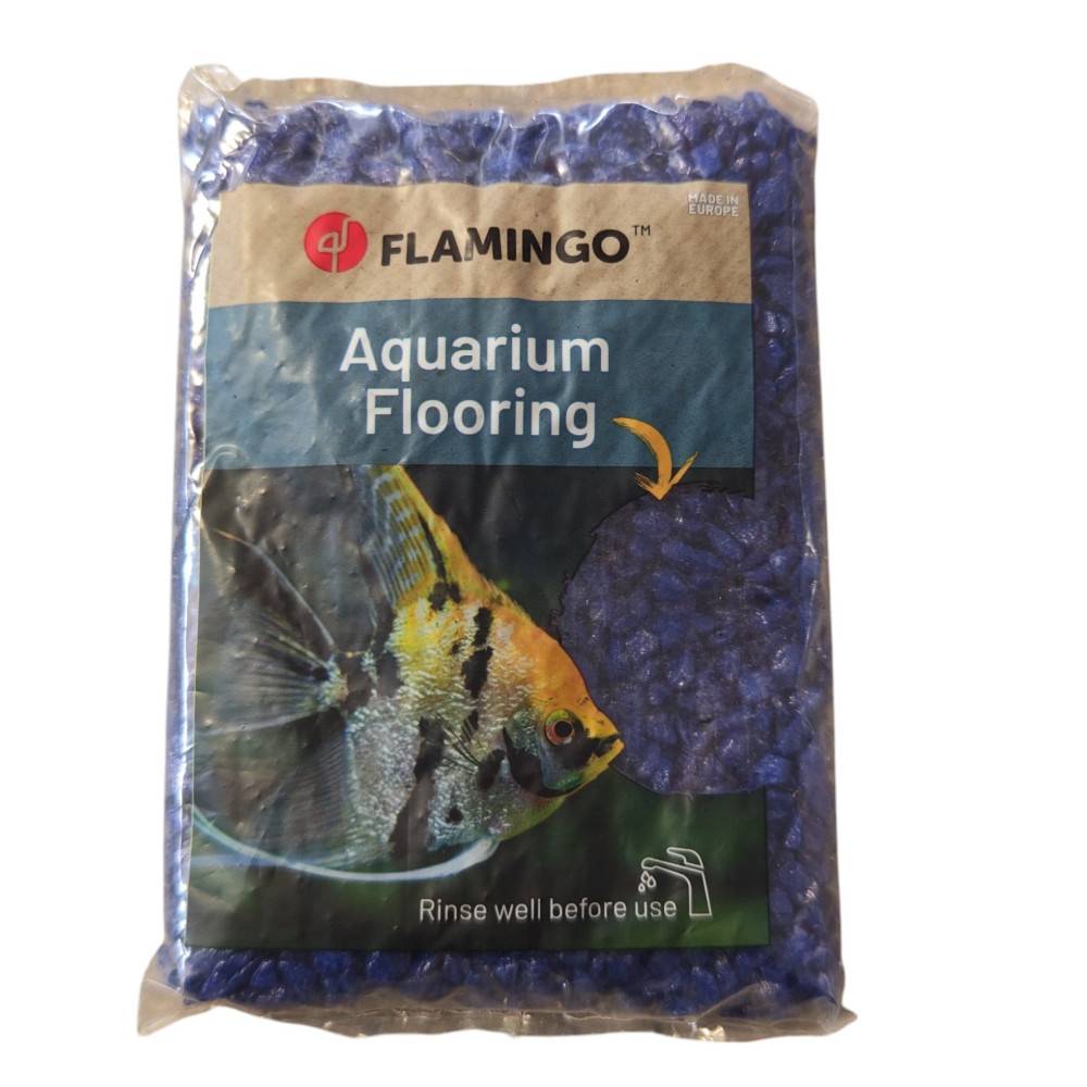 Gravier Neon bleu fonce 1kg pour aquarium - Imagen 1