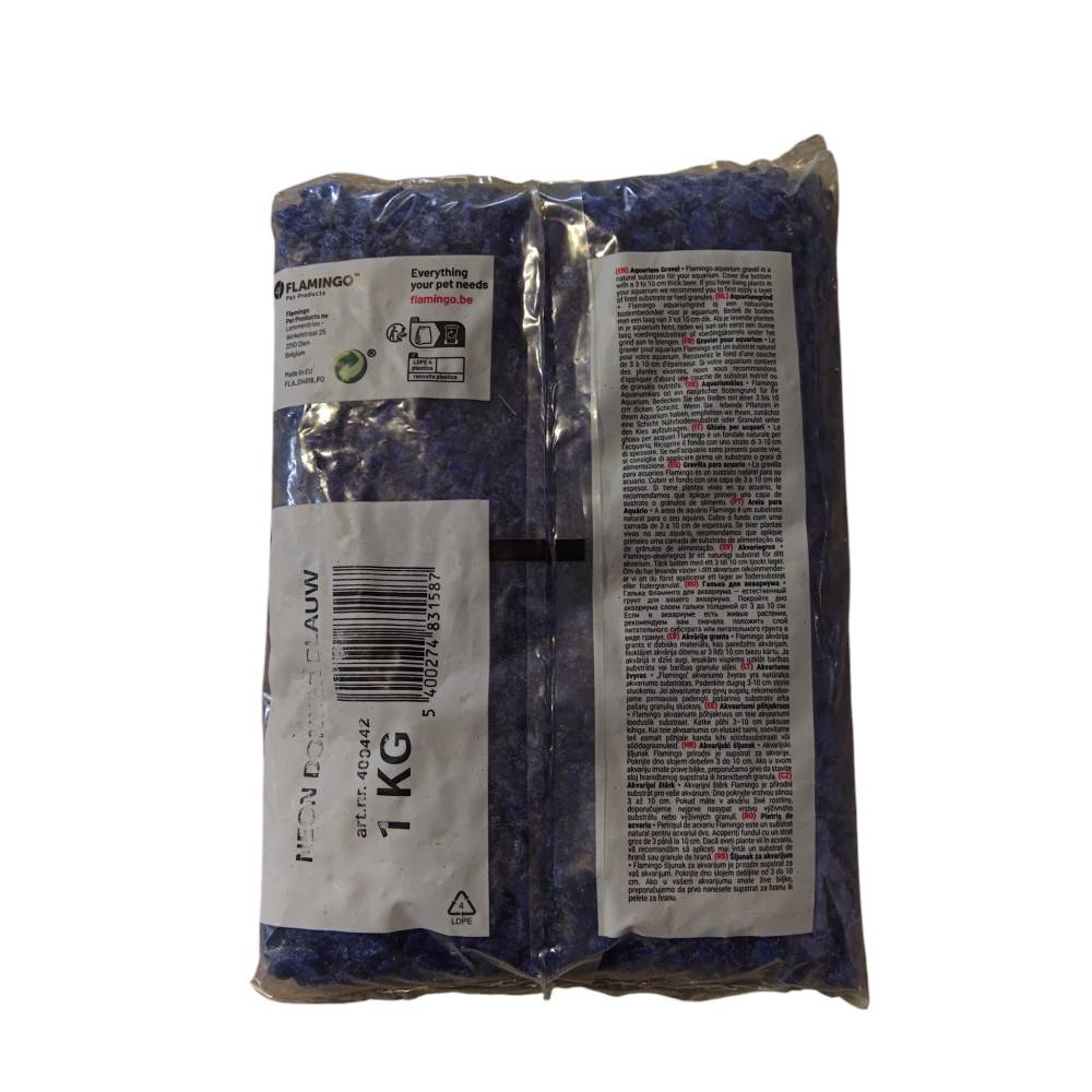 Gravier Neon bleu fonce 1kg pour aquarium - Imagen 3