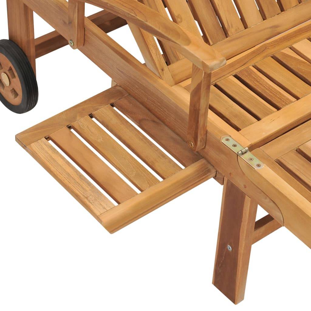 Vidaxl - Chaise longue avec table Bois de teck solide vidaXL 48017 - Imagen 8