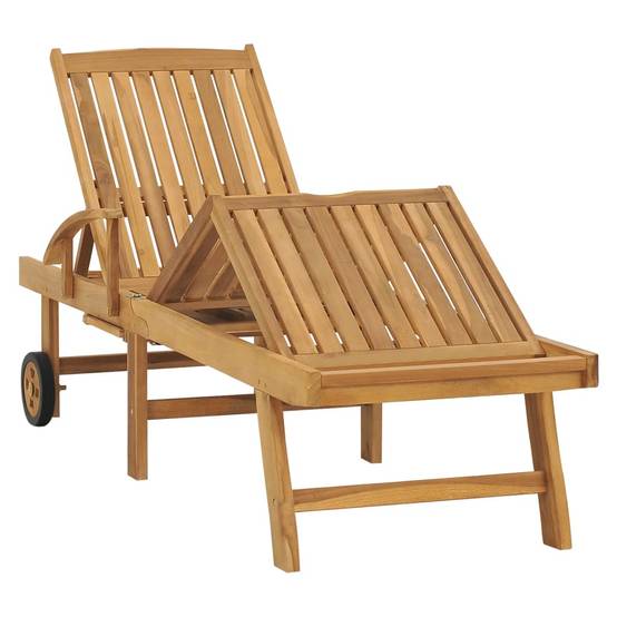 Vidaxl - Chaise longue avec table Bois de teck solide vidaXL 48017 - Imagen 9