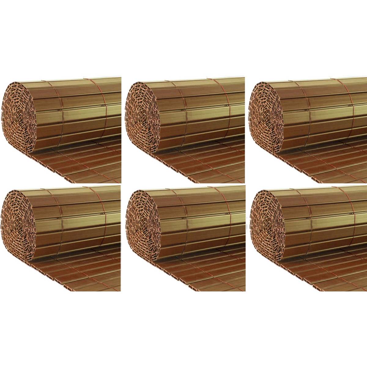 Canisse en PVC effet noyer double face qualité + (Lot de 6) - Imagen 1