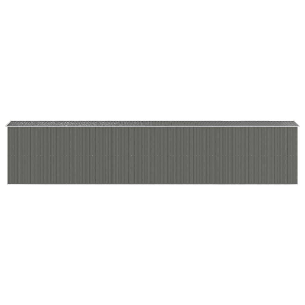 Helloshop26 - Abri de jardin cabane cabanon maison de stockage remise extérieur hangar outils robuste clair 192 x 1021 x 223 cm acier galvanisé gris - Imagen 4