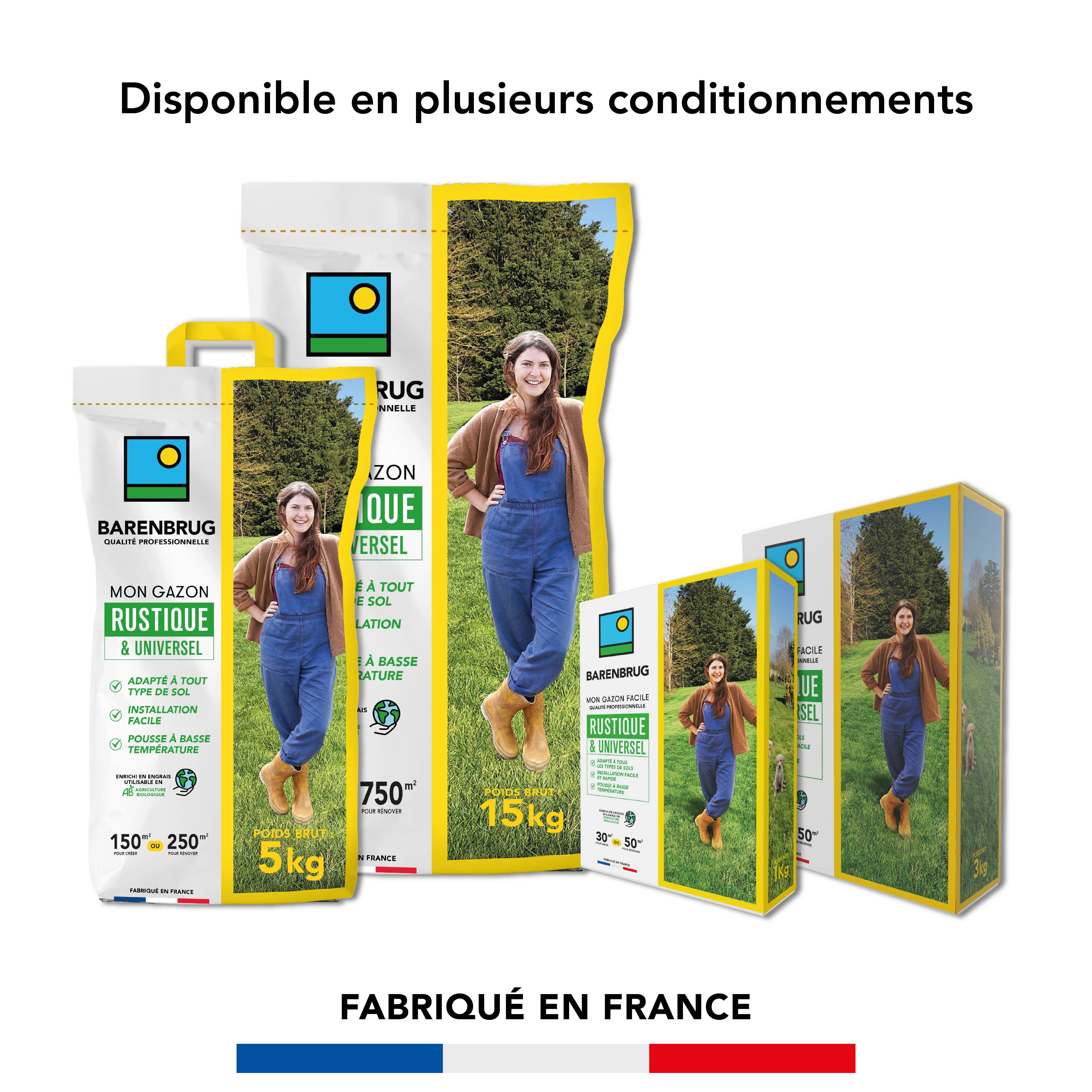 Gazon Rustique & Universel - Adapté Tous Sols - Installation Facile et Rapide - Pousse à Basse Température - 15KG - BARENBRUG - Image 5