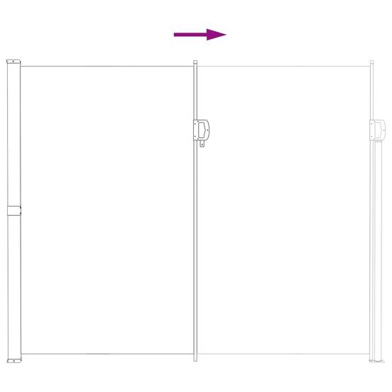 Store latéral rétractable polyester sable 600 x 200 cm - PANGIVO - Image 6