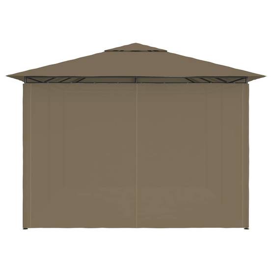 ComfortXL - Tonnelle de Jardin Acier avec Rideaux Toit Ventilé Imperméable pour Terrasse Taupe 4x3 m – ComfortXL Outdoor Living - Image 6