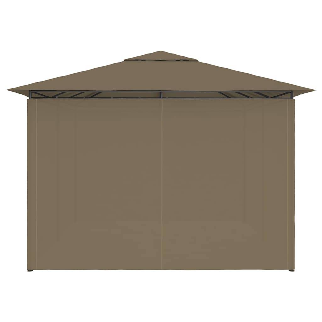 ComfortXL - Tonnelle de Jardin Acier avec Rideaux Toit Ventilé Imperméable pour Terrasse Taupe 4x3 m – ComfortXL Outdoor Living - Image 6
