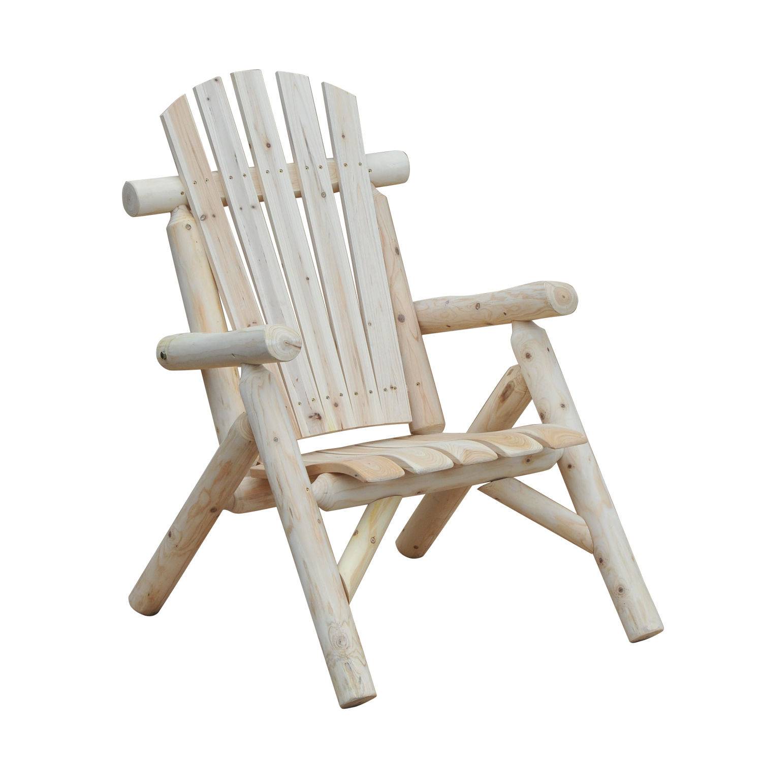 Chaise Adirondack en bois, résistante aux intempéries, 83x68x101 cm, finition naturelle - Image 1