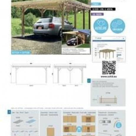 Carport base 6x5 H 2,5m, Ancrage Aucun, Panneaux de toit Métal - Imagen 4