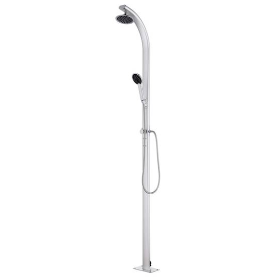 Douche de jardin - Douche d'extérieur avec base gris 220 cm Aluminium rj574 - Image 3