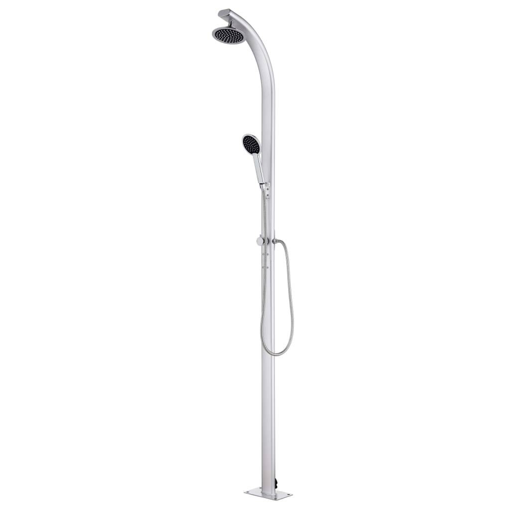 Douche de jardin - Douche d'extérieur avec base gris 220 cm Aluminium rj574 - Image 3