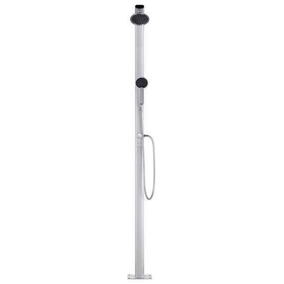 Douche de jardin - Douche d'extérieur avec base gris 220 cm Aluminium rj574 - Image 5