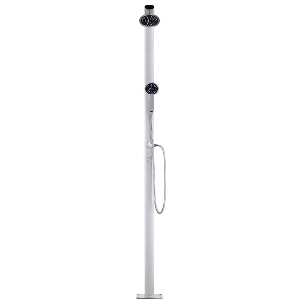 Douche de jardin - Douche d'extérieur avec base gris 220 cm Aluminium rj574 - Image 5