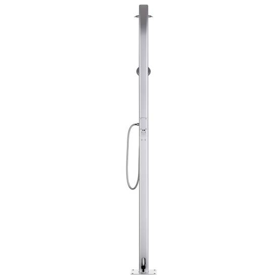Douche de jardin - Douche d'extérieur avec base gris 220 cm Aluminium rj574 - Image 6
