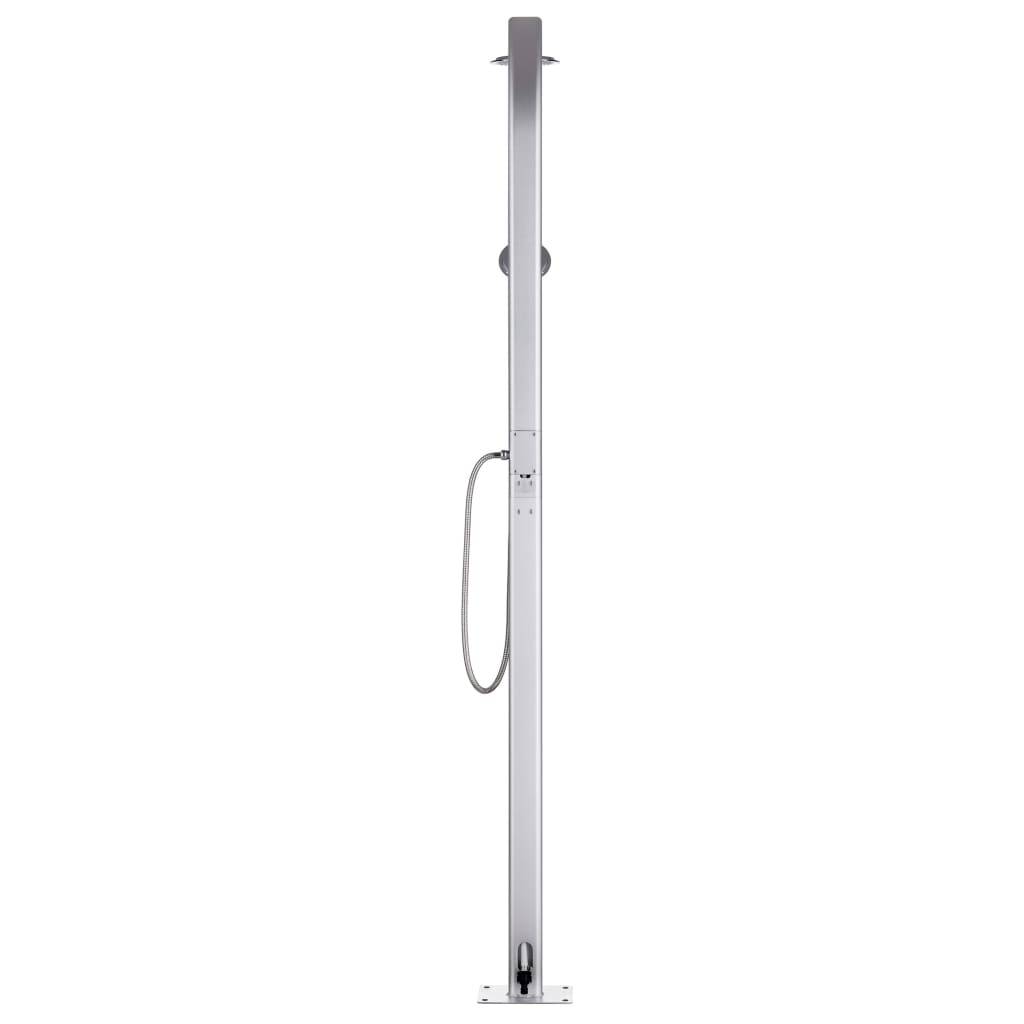 Douche de jardin - Douche d'extérieur avec base gris 220 cm Aluminium rj574 - Image 6