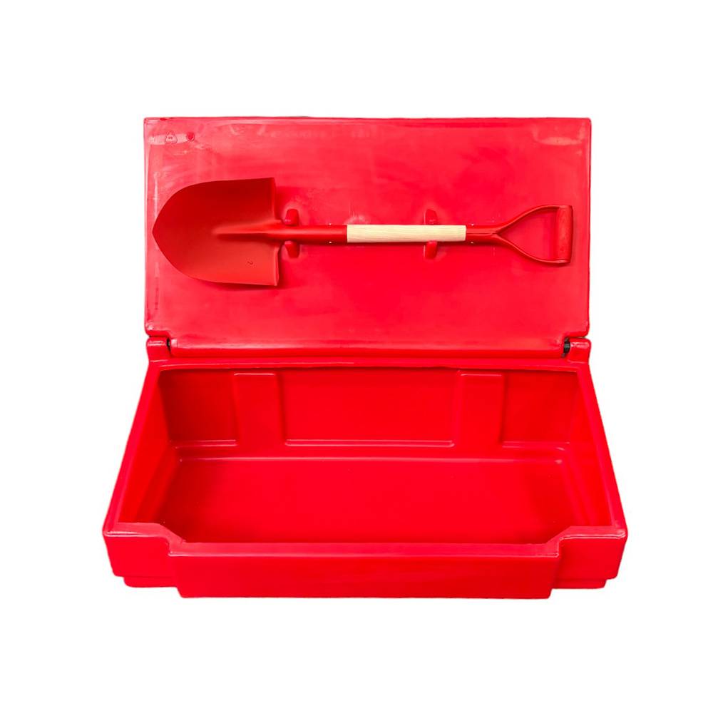 Bac à sable incendie/ à sel de déneigement 50l+pelle-plast'up rotomoulage - Image 1