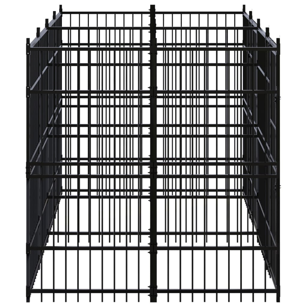 Vidaxl - Chenil d'extérieur pour chiens Acier 7,37 m² vidaXL 3098010 - Imagen 3