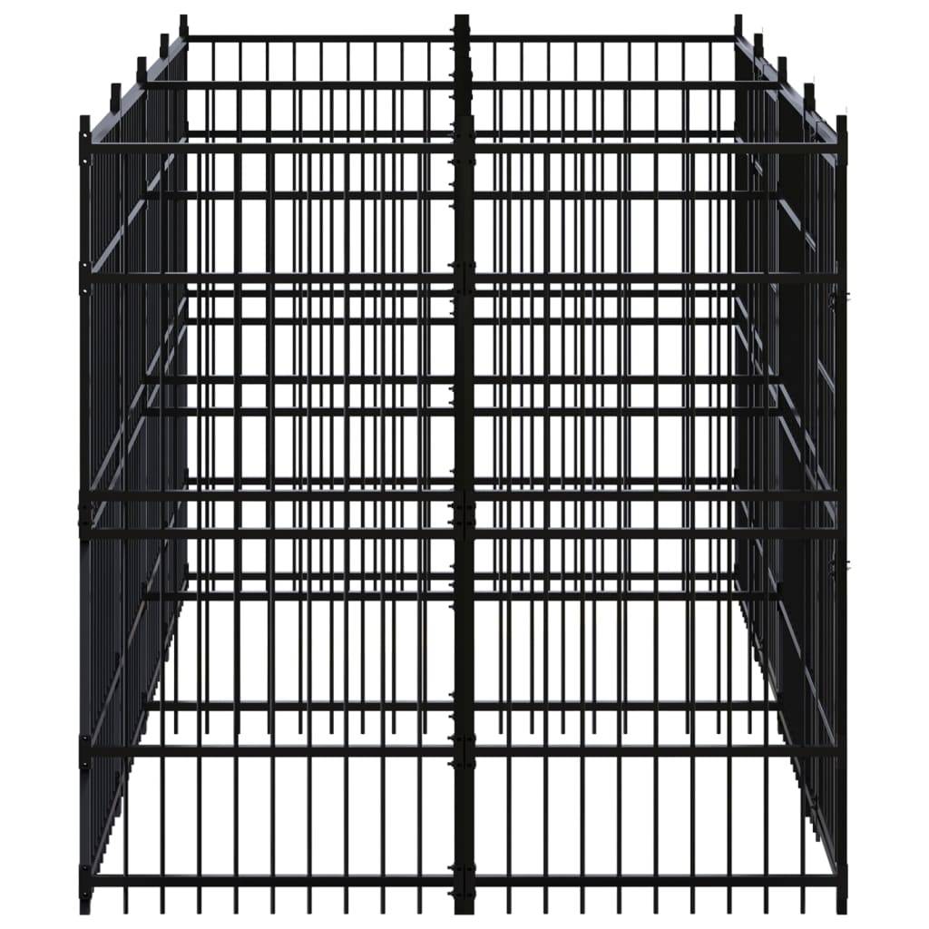 Vidaxl - Chenil d'extérieur pour chiens Acier 7,37 m² vidaXL 3098010 - Imagen 4