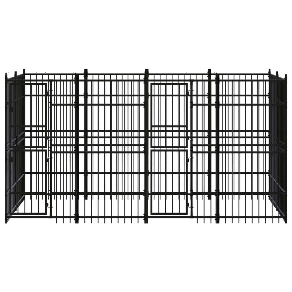 Vidaxl - Chenil d'extérieur pour chiens Acier 7,37 m² vidaXL 3098010 - Imagen 2